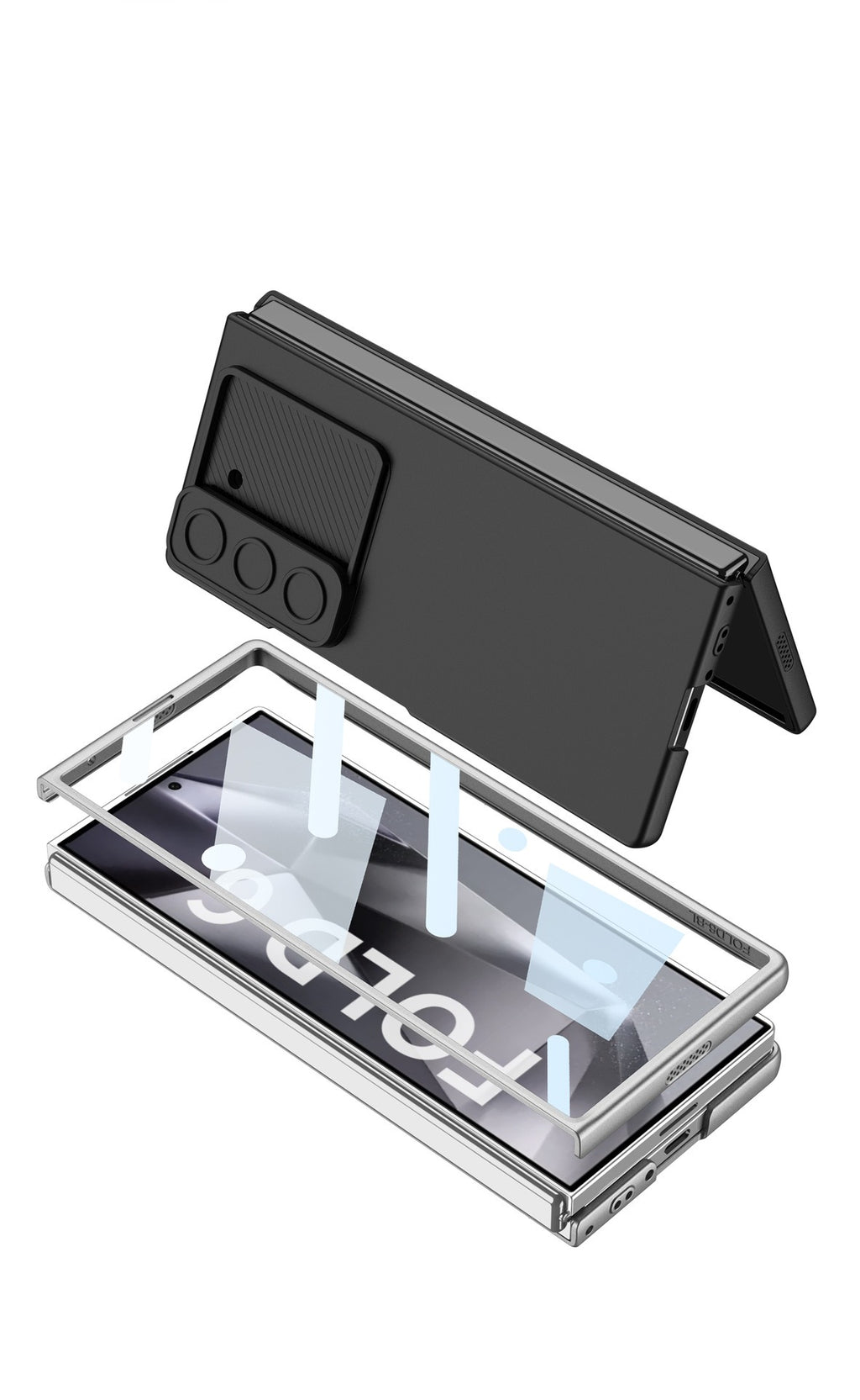 For Samsung Galaxy Z Fold6 Case with Camera Slide Cover