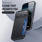 VOZEIX iPhone 17 Card Holder Case Slim Wallet Shockproof Cover
