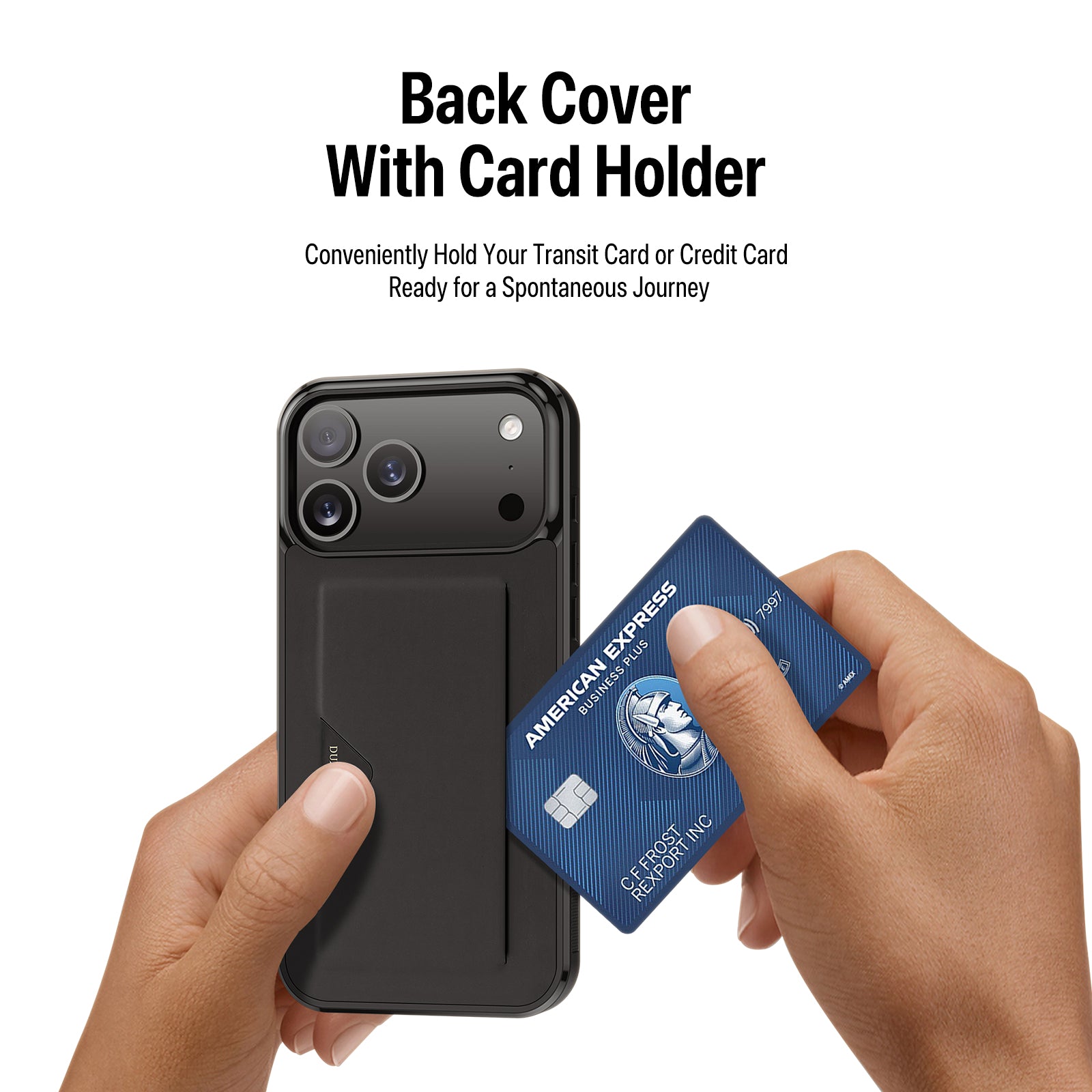 VOZEIX iPhone 17 Card Holder Case Slim Wallet Shockproof Cover