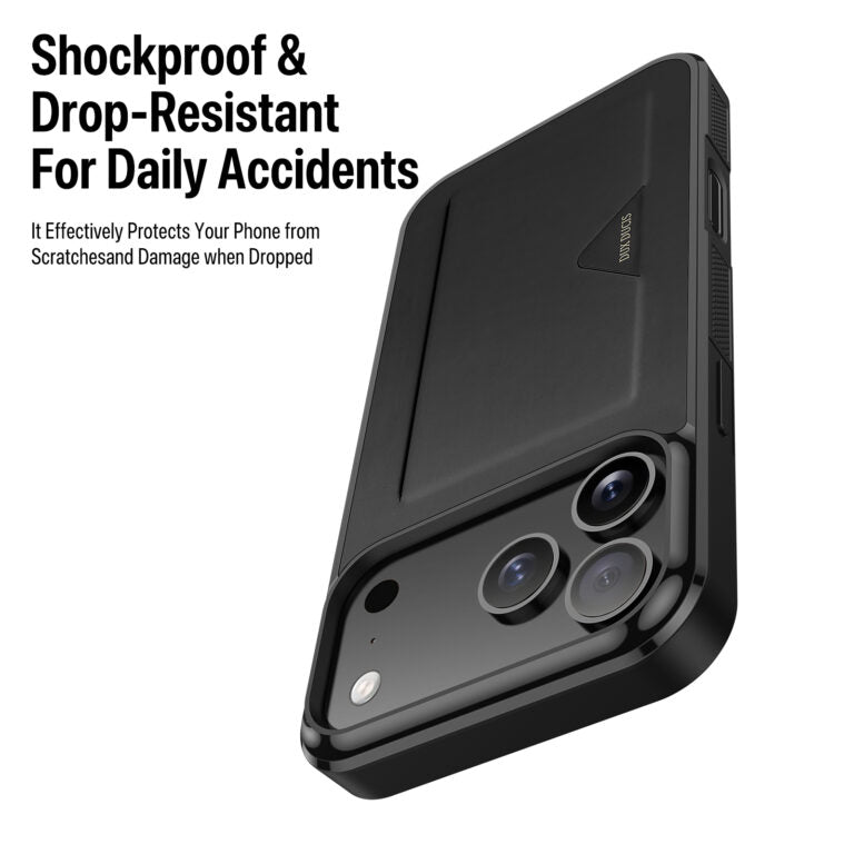 VOZEIX iPhone 17 Card Holder Case Slim Wallet Shockproof Cover